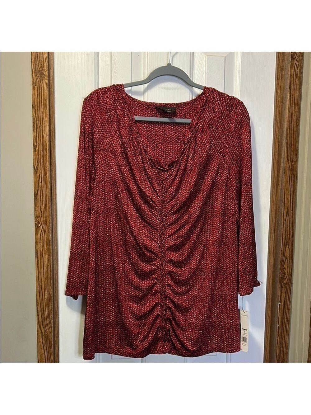 Dana Buchman Red Blouse with Chic Style